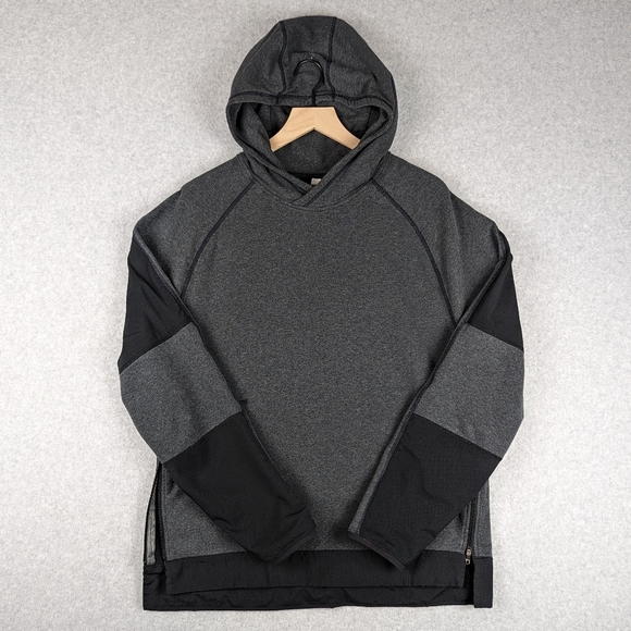 lululemon athletica Other - Lululemon Synth Hoodie Men's Large Heather Black Gray French Terry Mesh Stretch